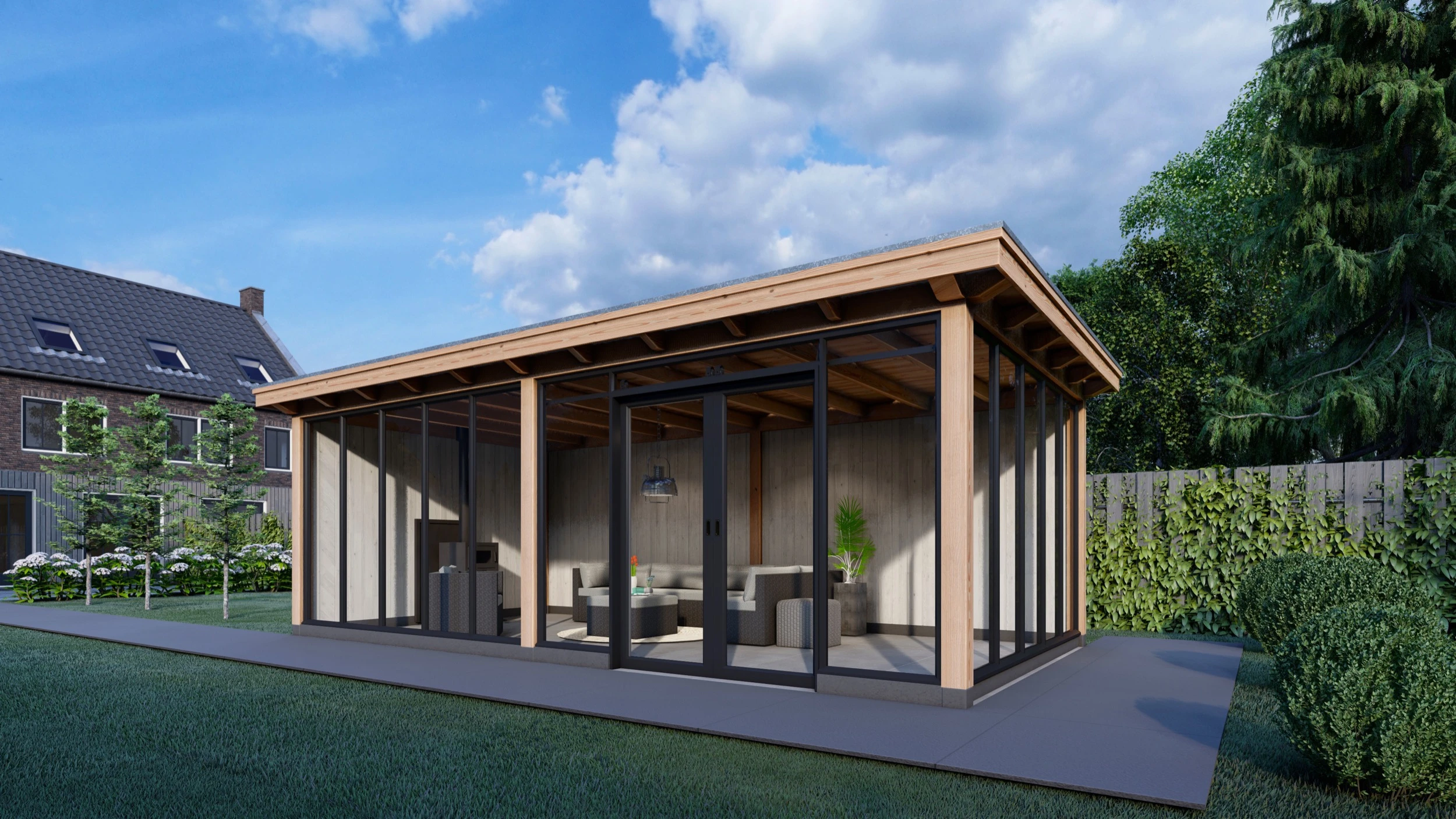 Trendhout Douglas Overkapping Florence 545 x 425 cm - Afbeelding 3